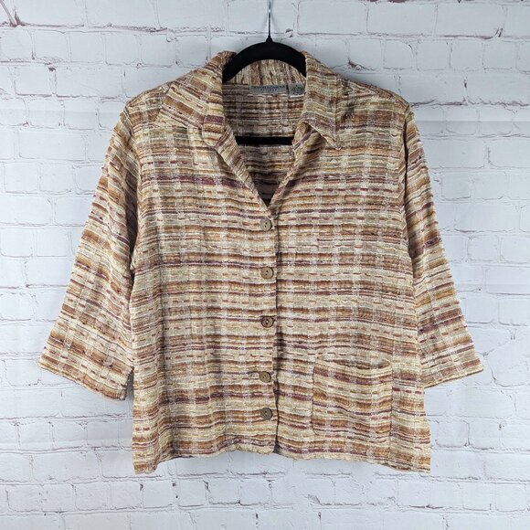 Draper's & Damon's Petites Knit Button Down Blazer S - Picture 1 of 9